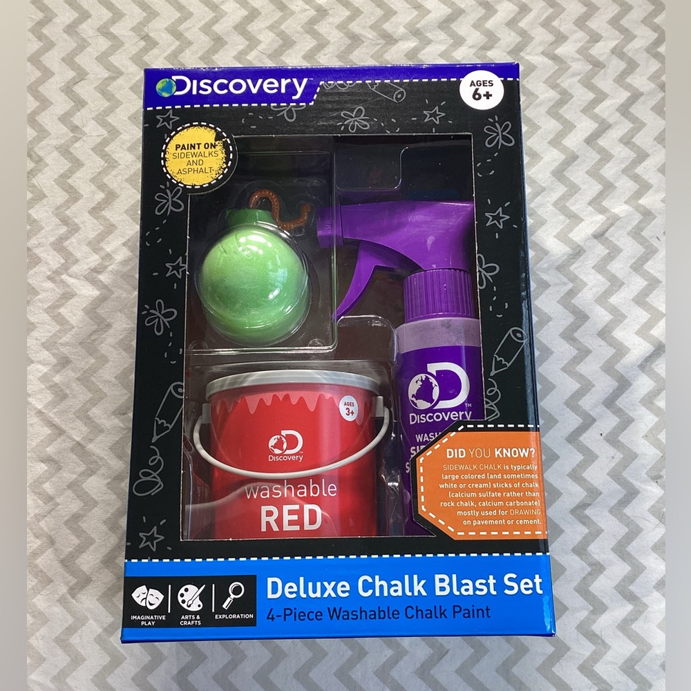 Discovery Deluxe Chalk Blast Set - Red and Purple